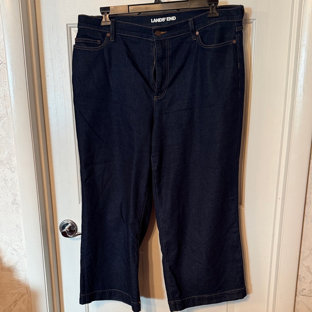Lands' End Deep Indigo Denim Pants